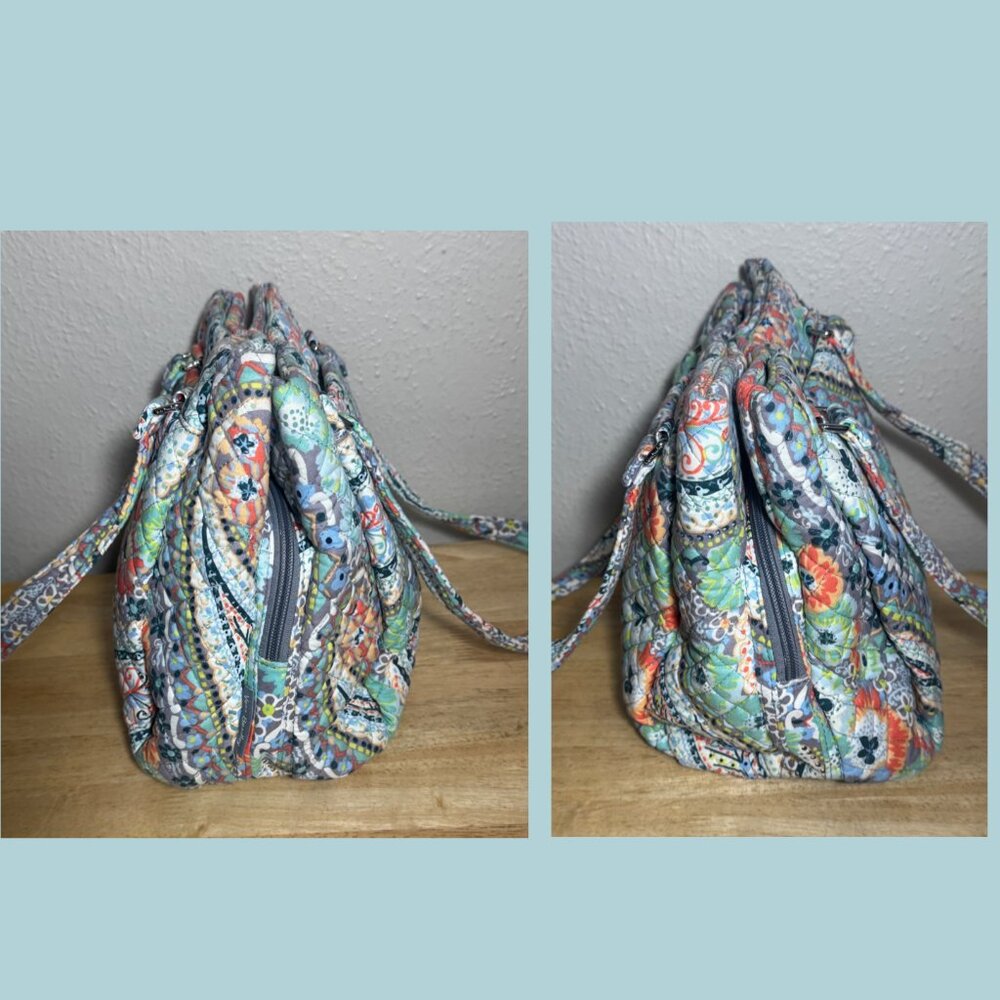 Vera Bradley Multi-Compartment Shoulder Bag in Citrus Paisley - Picture 9 of 11